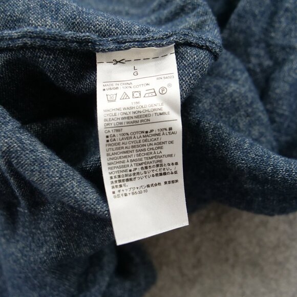 Banana Republic Sweater Mens Large Blue Pullover V-Neck Knit Long Sleeve - Picture 14 of 14